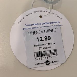 Beaded glass, curtain tie-backs